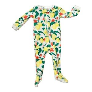Janie and Jack Lemons Zip Up Pajamas, 6-12 MO